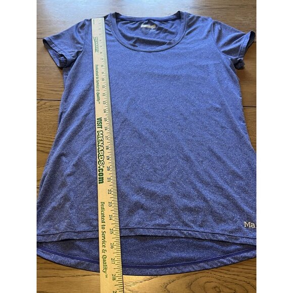 Marmot Shirt‎ Womens Medium Purple Short Sleeve Tee Outdoors Hiking Camping Run - Picture 3 of 9